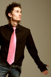 I love a good pink tie.